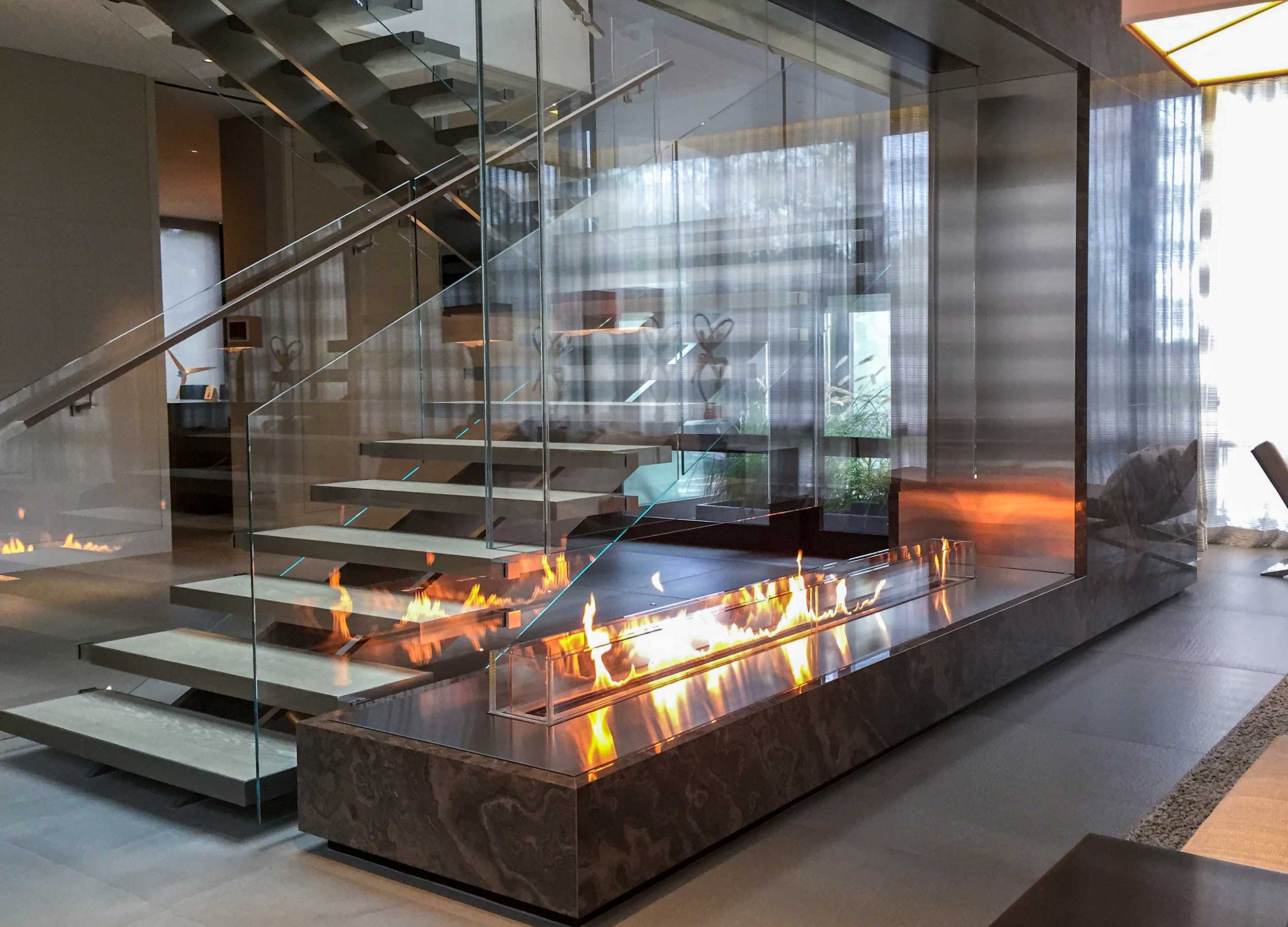 Glass and Fire Partition